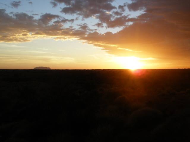 ayersrock with sunrise